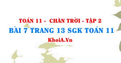 Bài 7 trang 13 Toán 11 Tập 2 Chân trời sáng tạo